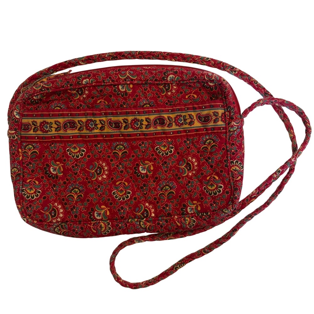 Vintage Vera Bradley Red Crossbody Bag Purse Retired Made In USA 90s